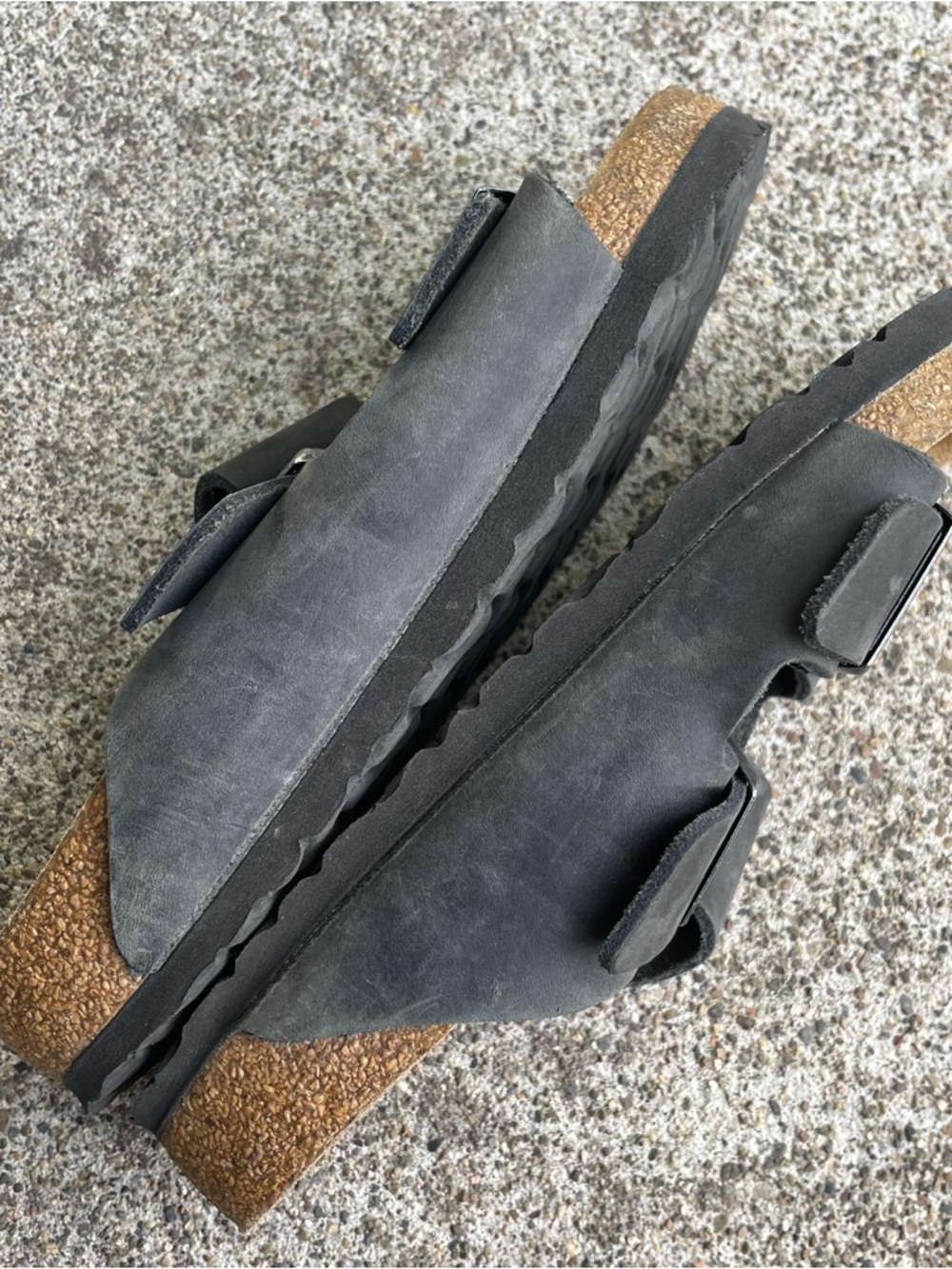 Birkenstock Arizona Soft Footbed Sandals Gray Leather Shoes Size 37 EU Womens 6 - Picture 16 of 16